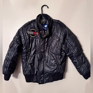 Vintage 1980s Kids Corvette Racing Jacket Puffer Style